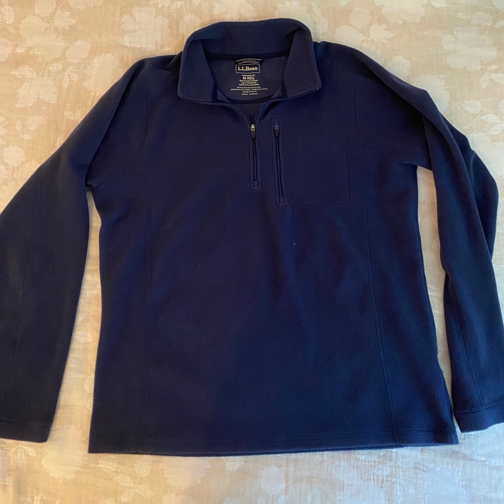 Men’s Navy L.L. Bean Fleece Pullover